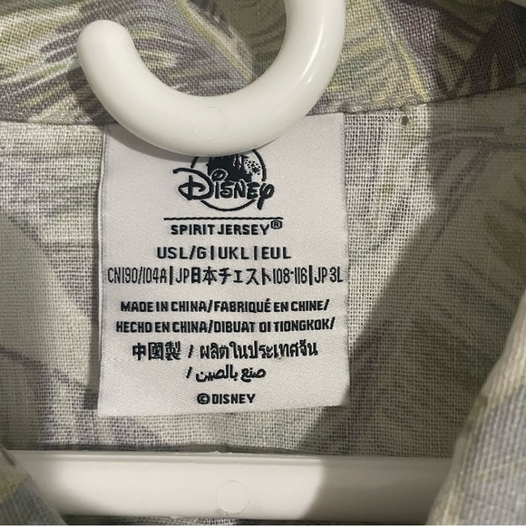 Disneyland Disney Spirit Jersey Mens Large Floral Long Sleeve Button Front Shirt - Picture 3 of 7